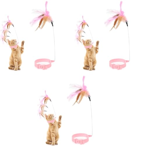 Qpets® Cat Toys Feather Collar Adjustable Stylish Design Interactive Elastic for Kittens Funny Playing Indoor 3PCS 20-32CM Qpets® Cat Toys Feather Collar Adjustable Stylish Design Interactive Elastic for Kittens Funny Playing Indoor 3PCS 20-32CM
